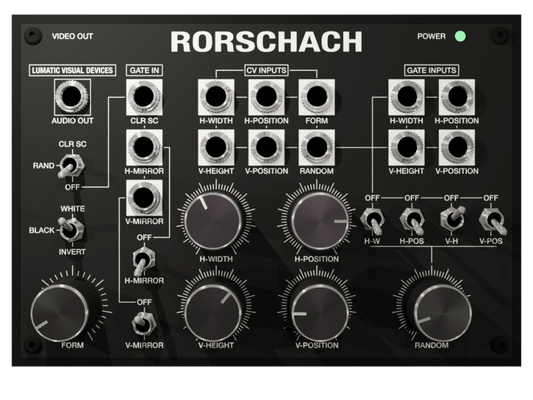 Rorschach analog hardware video synthesizer DIY kit assembled by Lumatic Visual Devices