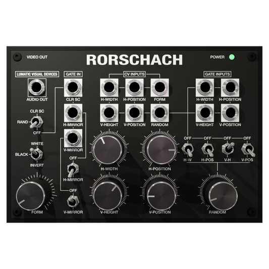Rorschach analog hardware video synthesizer DIY kit assembled by Lumatic Visual Devices
